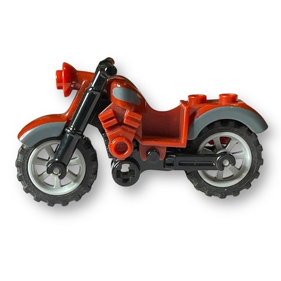 LEGO MOTORCYCLE Dirt Bike for Minifigures Ox Blood Indiana Jones - Picture 2 of 8